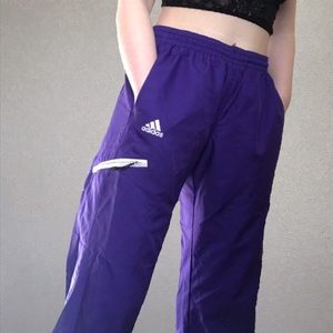 vintage bright purple adidas track pants